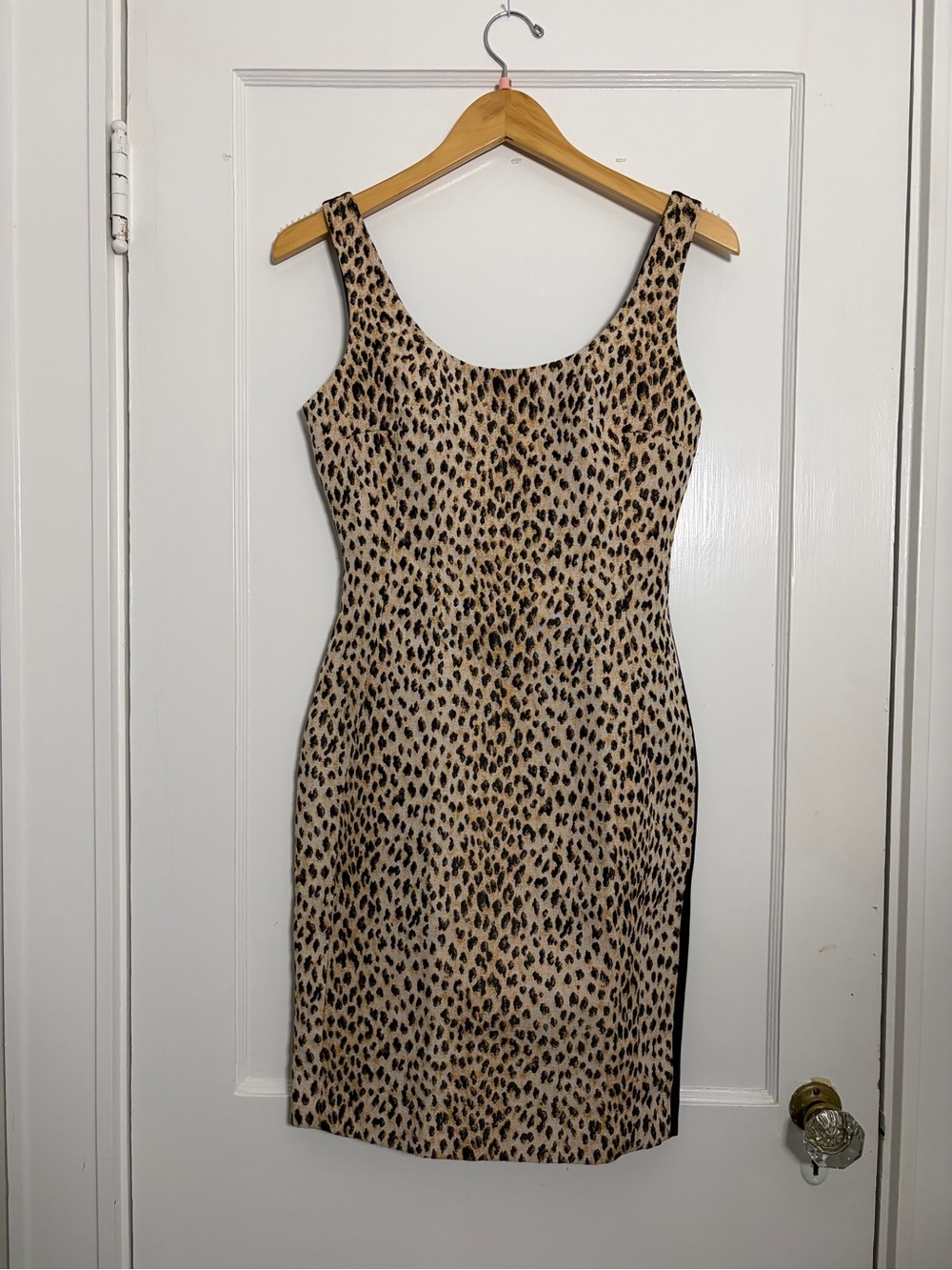 Diane Von Furstenberg Leopard Midi Dress - Beige and Black